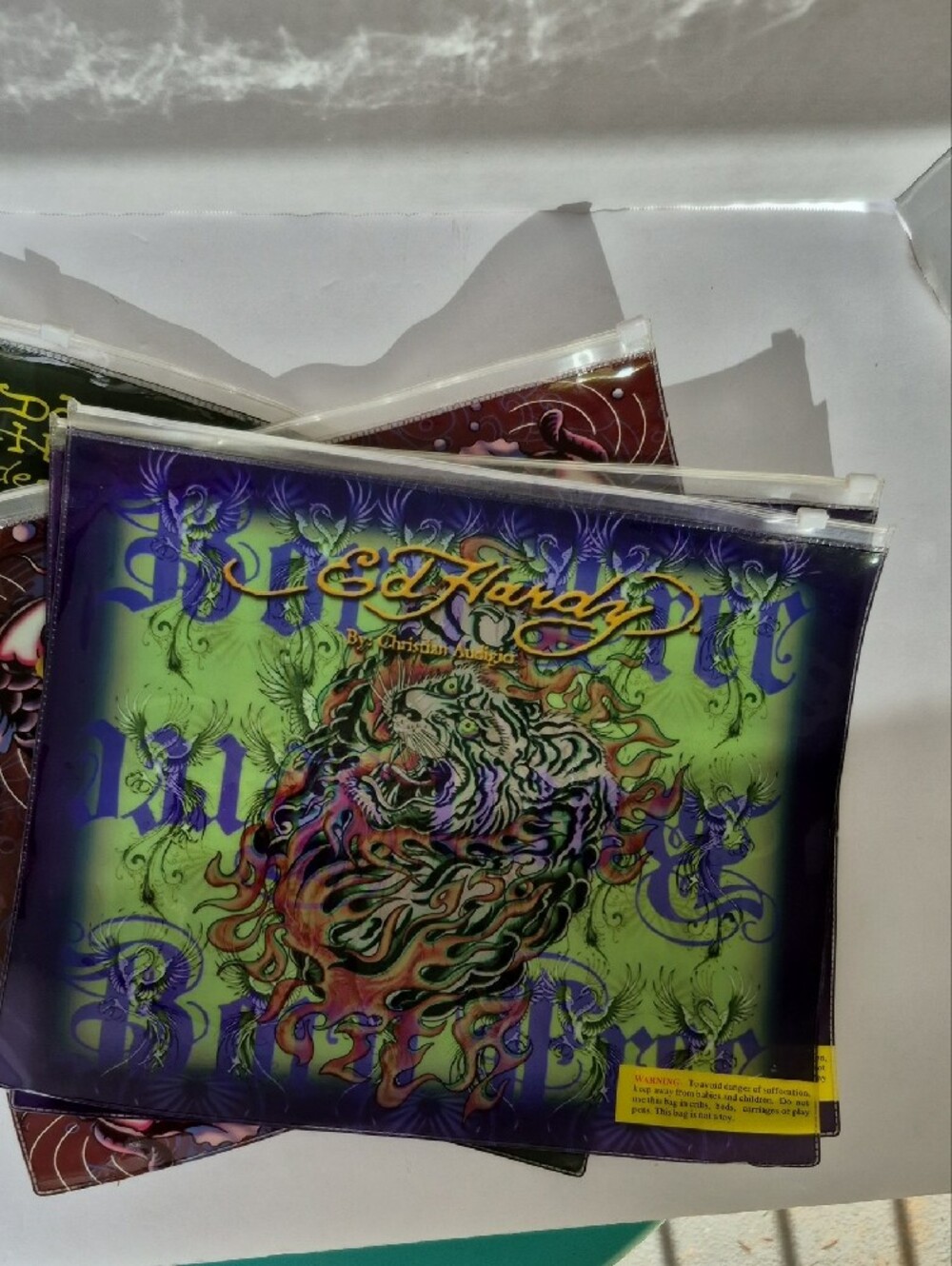 Ed Hardy Original Tiger slider pouch